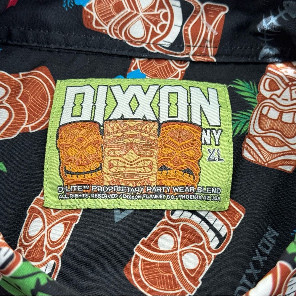Dixxon Flannel Co Tiki Short Sleeve Aloha Hawaiian Shirt Men Sz XL - Picture 3 of 6